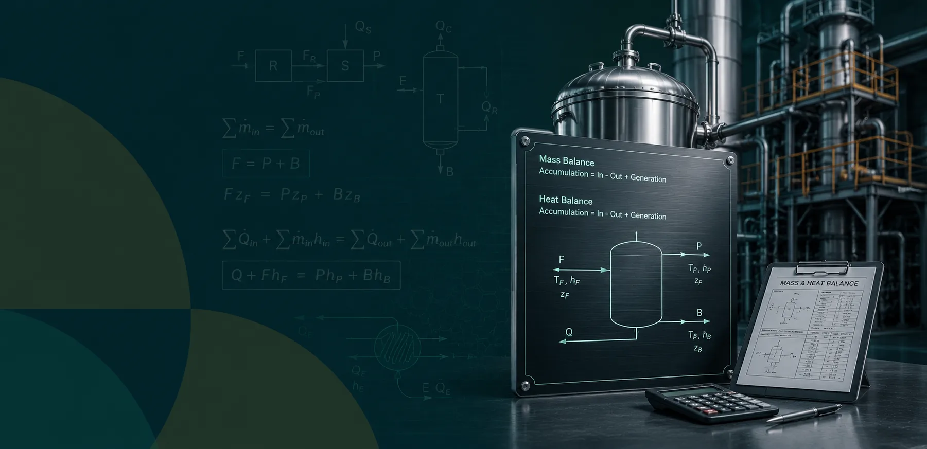 Process engineering and mass heat balance